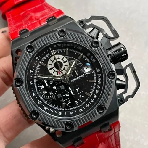 Royal Oak Offshore Survivor IPF 1:1 Limited Edition on Red Leather Strap A7750
